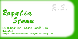 rozalia stamm business card